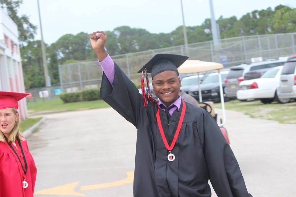 TSIC_Brevard's tweet photo. “Graduation is not the end; it’s the beginning.” —Senator Orrin Hatch Congratulations to Palm Bay High Graduate Quamel Wynn! Quamel will be attending EFSC to pursue his A.A. 🎓 #ChangingLives https://t.co/d3z6CRQ6b0