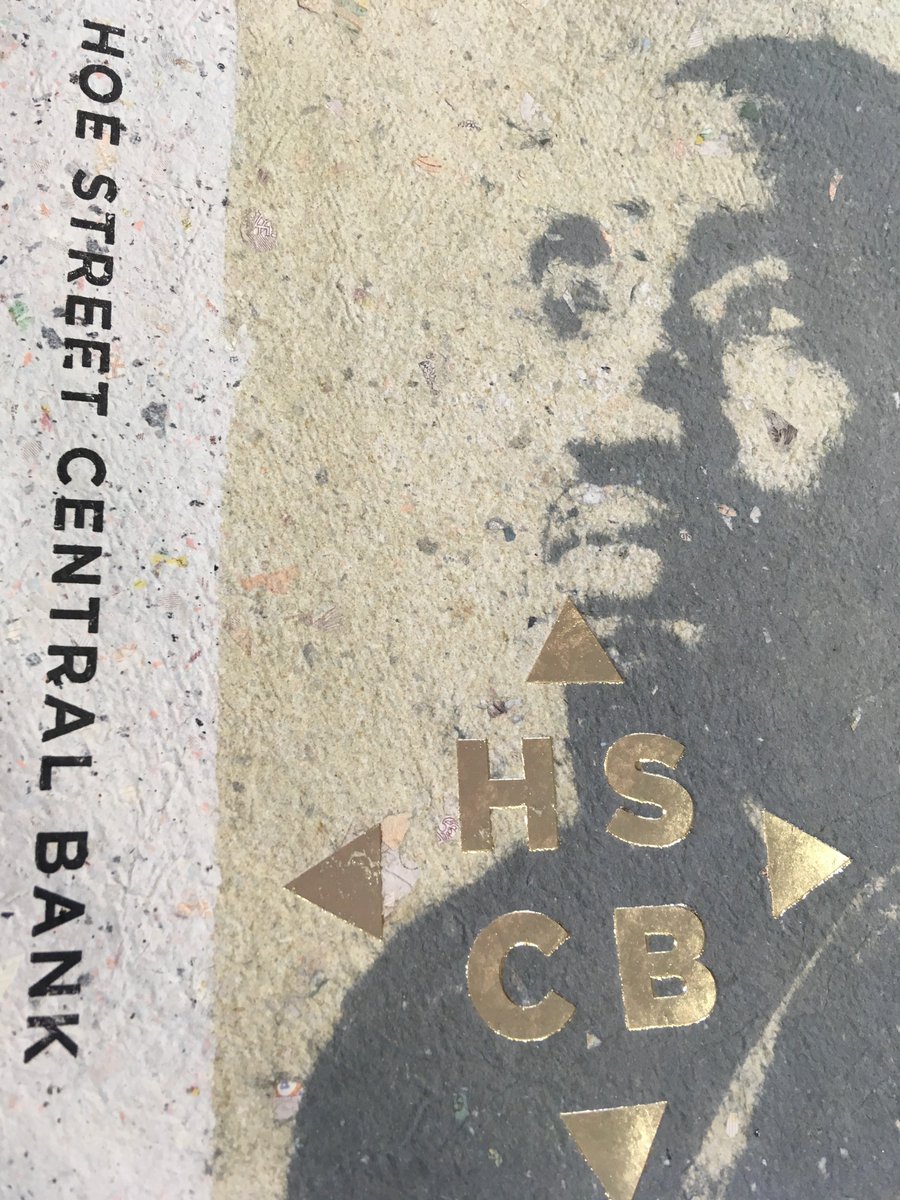 BankJobPictures's tweet photo. The big money is here! 100 & 1000 notes made in #HSCB #rebelbank from old Bank of England money. Handmade #paper, pulp paper printed, #letterpress, #foilblock https://t.co/oYFBgJ32TX https://t.co/hjWKUsCUDj