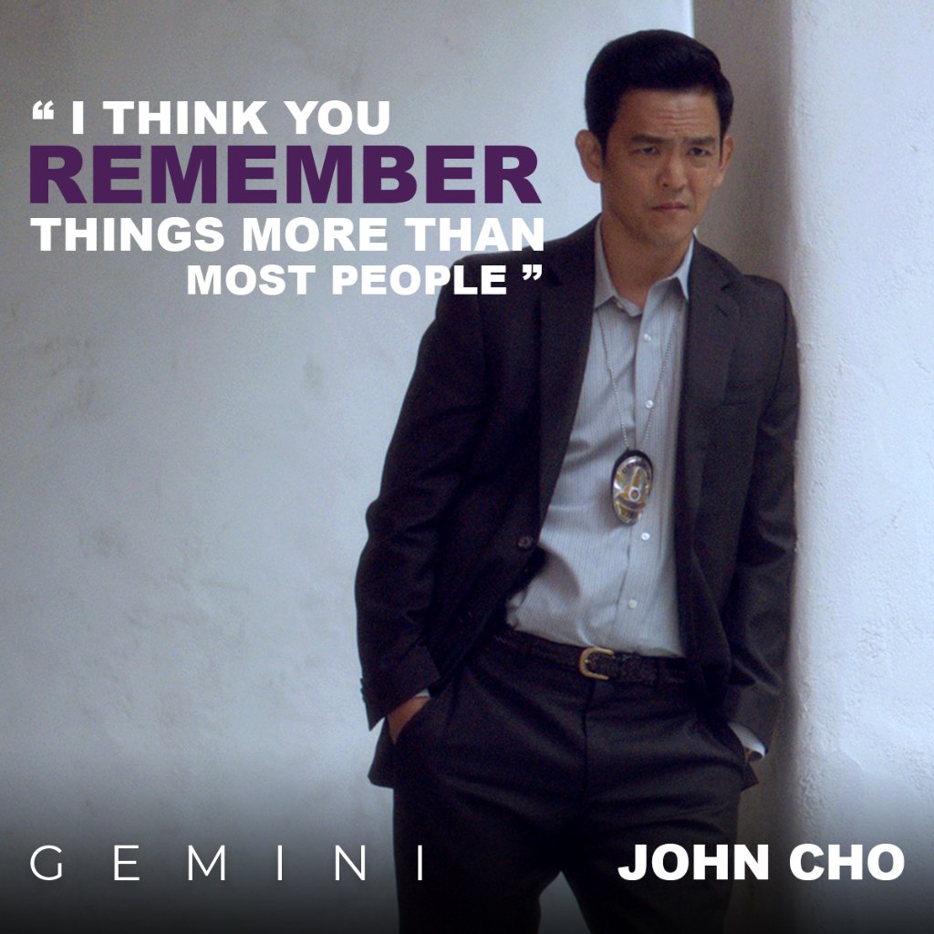 John Cho is on the hunt for a killer as Detective Edward Ahn
#GeminiMovie

uni.pictures/Gemini
On Blu-ray and Digital 6/26