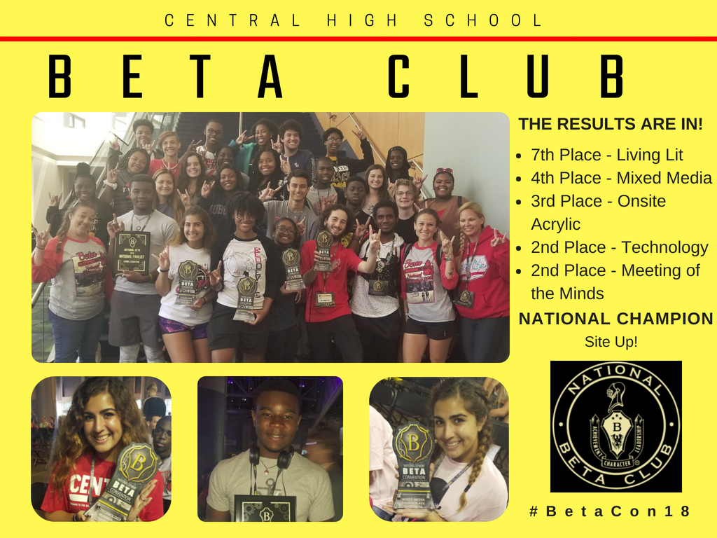 We are SO proud of our Beta Club students and sponsors! Congratulations on your well-earned success at #BetaCon18 #RedDevilPride #SharePCS