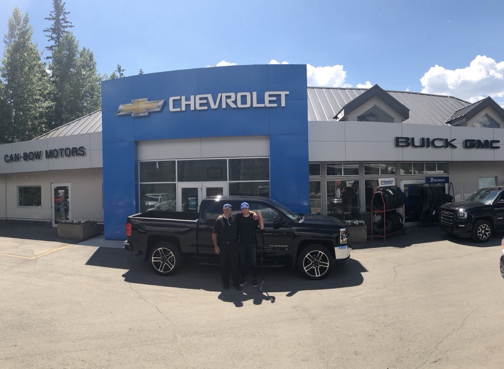 WolfeCanmore's tweet photo. Thanks to Dillon Dube 
The #Captain of our world junior hockey team 
Dillon’s like his #Medals #Gold and his @ChevyTrucks #Silverado #Black
Thanks for dealing with your friends @ #TeamCanBow Dillon https://t.co/KfwI31hzDl