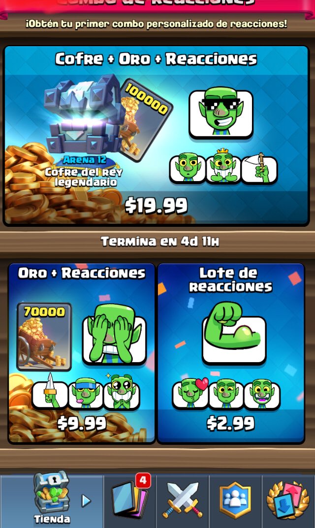 Sorteo de las 3 ofertas de CR. 🔥🔥🔥🔥 
Requisitos-
1- Seguirme 
2-RT. 
Termina  22/06/18  un solo ganador si veo apoyo sorteo otro paquete el mismo día !! 💸