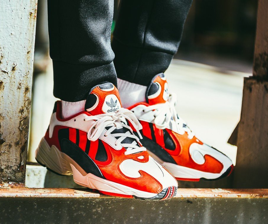 adidas yung 1 red on feet