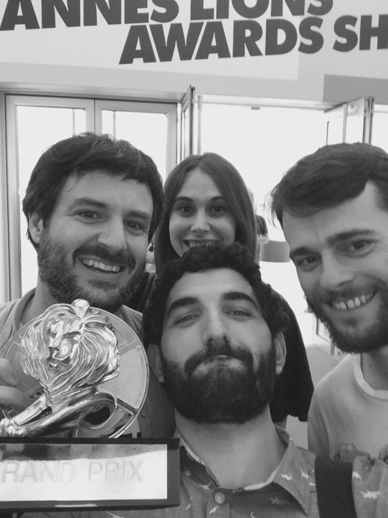 HPaulich's tweet photo. Team pride!! #CannesLions18 #grandprix https://t.co/6oI44Ism23