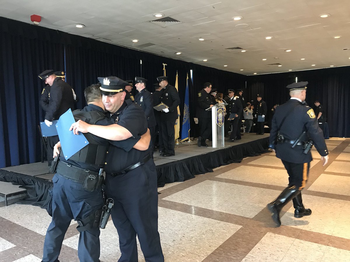 CityofHoboken's tweet photo. Today we honored dozens of brave men and women of the @HobokenPD at the Awards Recognition Program Ceremony. Thank you all for your heroic and life saving acts over the past couple of years! https://t.co/WKh6MNyDnQ