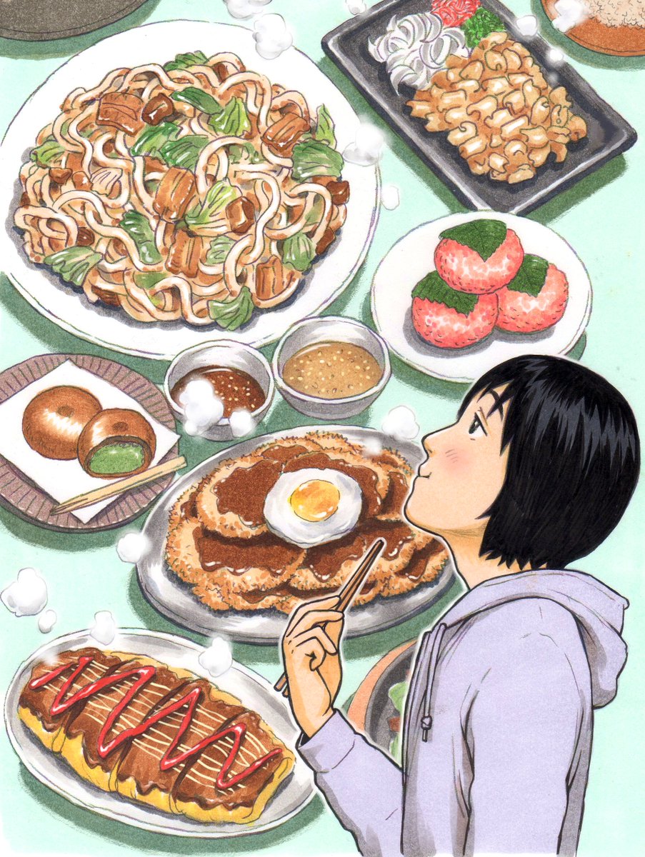 はたのさとしsatoshi Hatano ナニワめし暮らし1 8巻電子書籍で配信中 Auf Twitter 関西グルメ漫画 ナニワめし 暮らし 電子書籍７巻表紙の制作過程です 1 7巻絶賛配信中です 引き続きよろしくお願いします T Co 9bcog3fkvx 漫画 イラスト なにわ 大阪