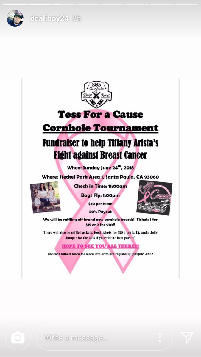 There will Also be a #CornHoleTournament #805 #805BagsnBrews #CruiseforaCause #TeamTiffany #FuckCancer