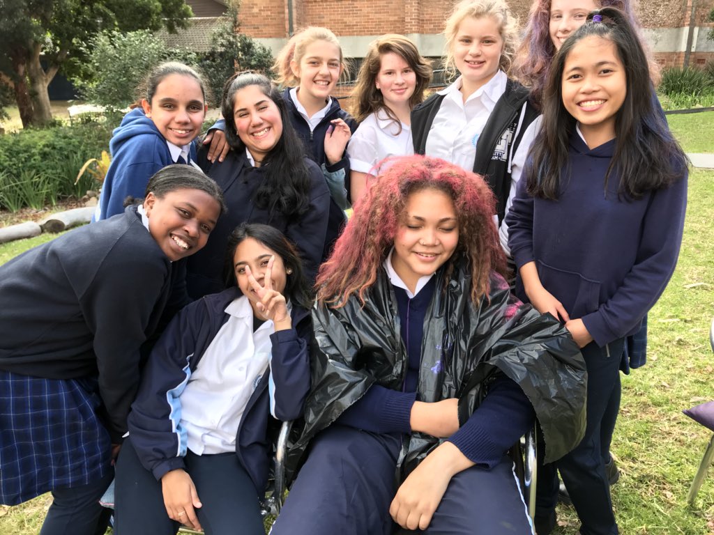 GirlsCanterbury's tweet photo. Year 8 #fantasticfundraisers managing bake sale, guessing game and hair colouring at lunch today #supportforRafaf #excellentcause #givingback https://t.co/tIMU46mZO7