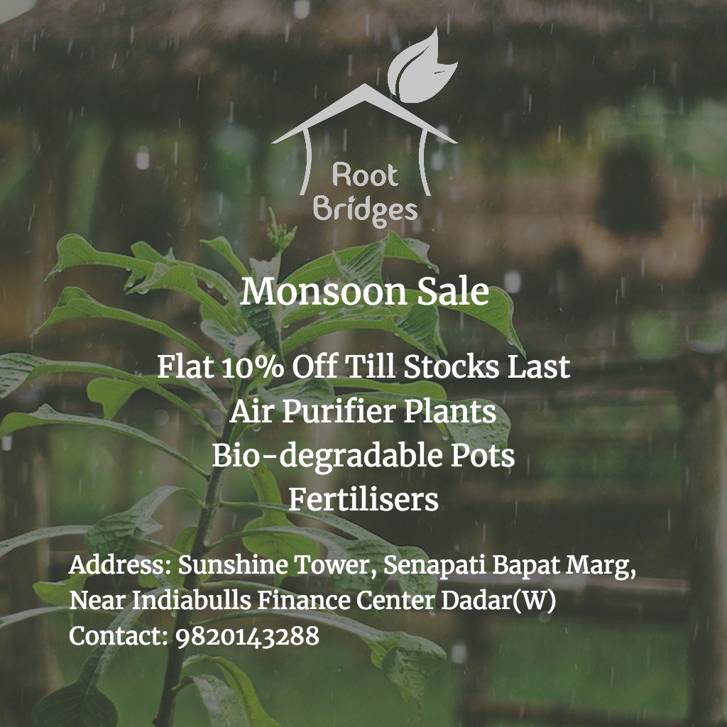 On #InternationalYogaDay2018 let's pledge to purify the air we #Breathe 
Get 10% #Discount on all #AirPurifyingPlants at <a href="/rootbridges/">Root Bridges</a> #MonsoonSale #ThursdayThoughts