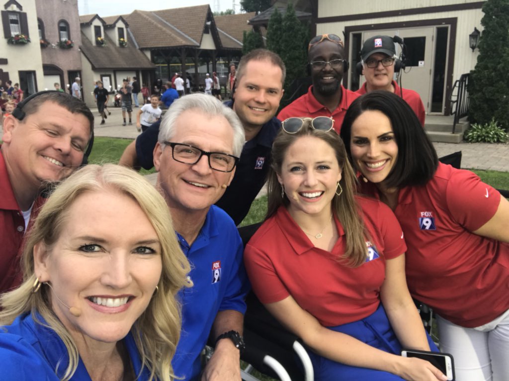 DawnAtFOX9's tweet photo. We are live straight through the 7 at Norwood Young America! ... and I’m here live late tonight after the Cardinals ballgame at 9:55 #Fox9TownBallTour https://t.co/Sy71KTISw1