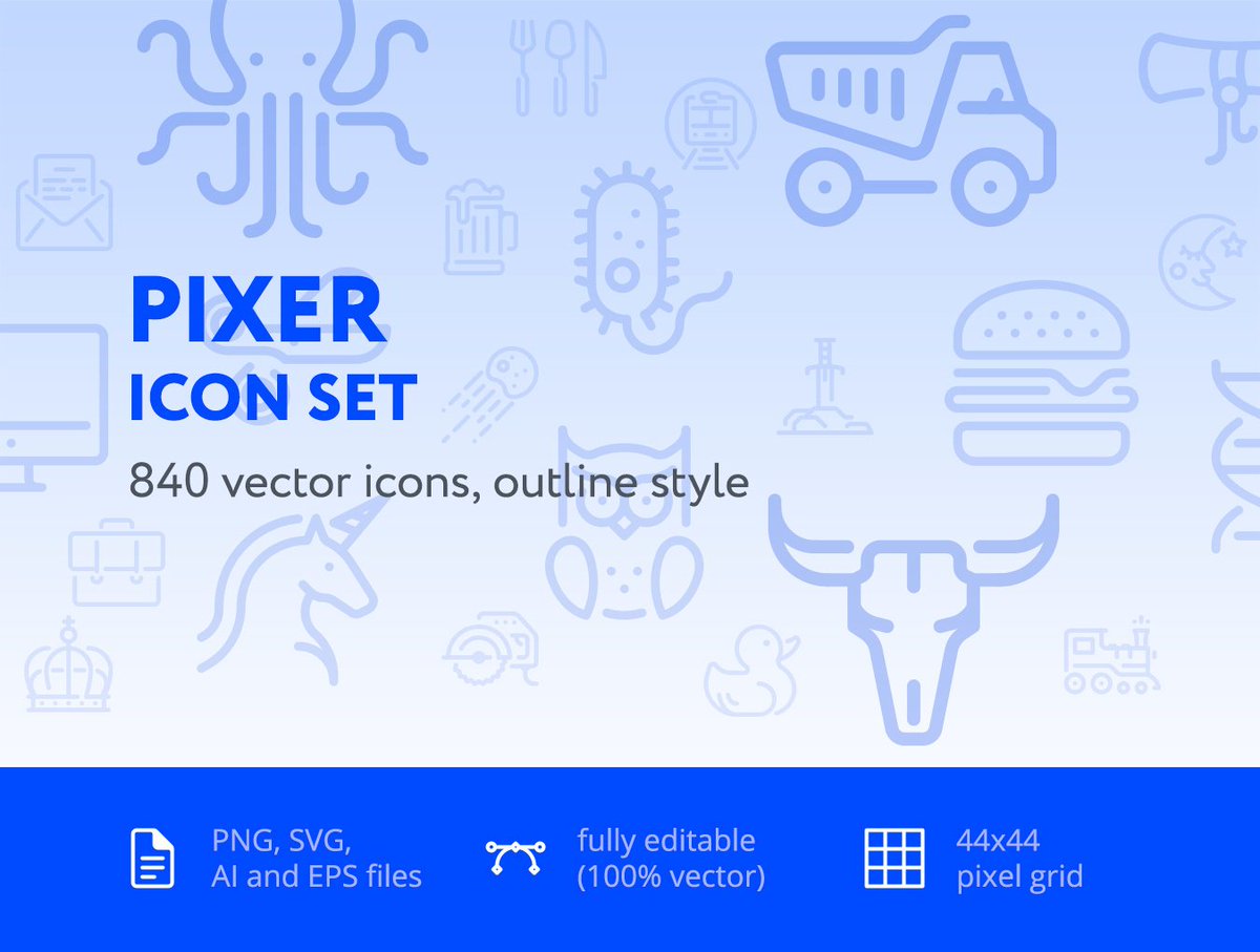 WebDesignerShop's tweet image. FOR SALE: Pixer Outline icons (840)
#digitalart #art #graphics #graphicdesign #graphic #design #webdesign #appdesign #icon #icons #iconset #vector
bit.ly/2ysffMF
