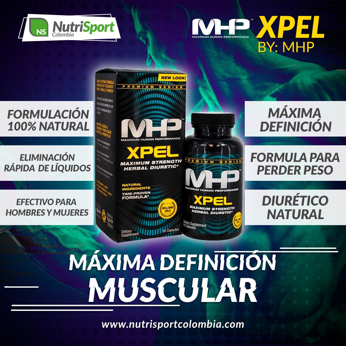 nutrisportco's tweet photo. ✔ Formula de Máxima definición
✔ Formula extrema para bajar de peso
✔ Logra una máxima definición en poco tiempo
✔ Máximo secado
✔ Rápida eliminación de liquido
✔ Efectivo para hombre y mujeres
✔ Formulación 100% Natural. 
💊 80 Cap - servicio 4 cáp

#NutrisportColombia https://t.co/kJCrZ9QA3O