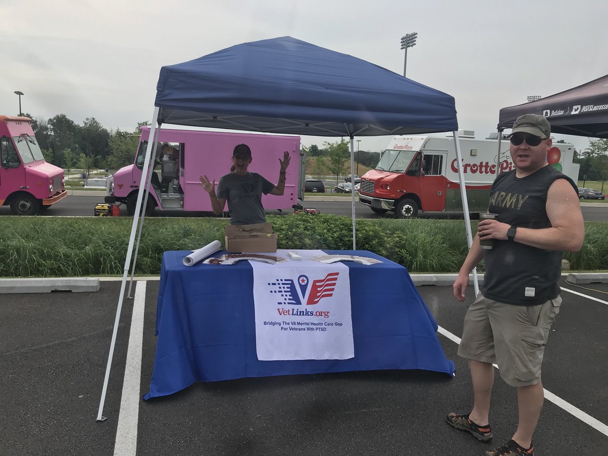 VetLinksOrg's tweet photo. All set up and ready to roll at @SFSLacrosse 2018 in #Baltimore! A very fun event for a very important cause. #SupportVets #SupportCaregivers #StopPTSD https://t.co/ZB1eXh14ge