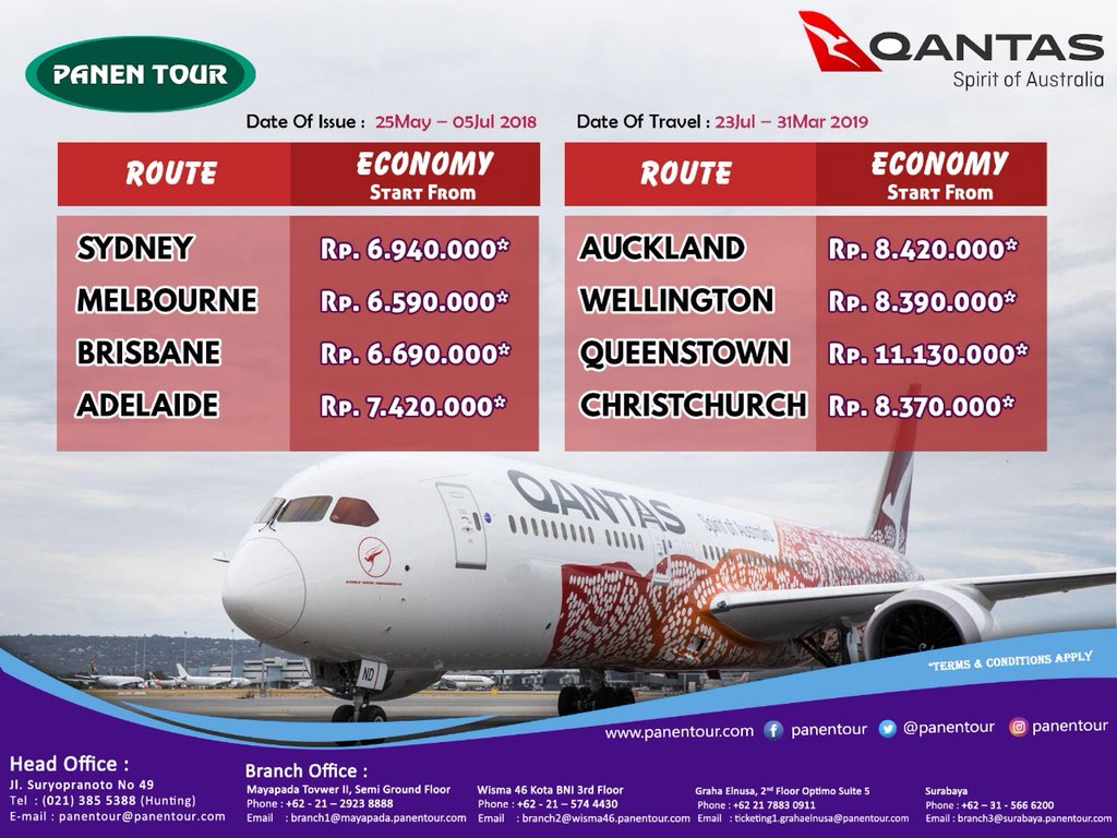 PanenTour's tweet photo. Last call Explorer. Yang mau jalan ke Australia dan New Zealand dengan #qantas ... Hurry up contact #panentour sekarang di 021-3855388.
.
.
.
.
#exploreqantas #exploreaustralia #explorepanentour #happyholiday #panentour #bestbuyhappyholiday #bestdealeverpanentour https://t.co/Cjl0gGb7NQ