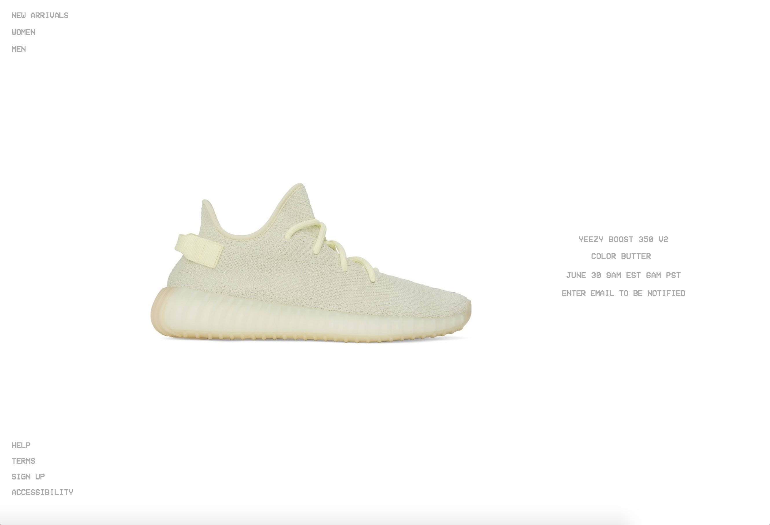 When does clearance yeezy supply drop