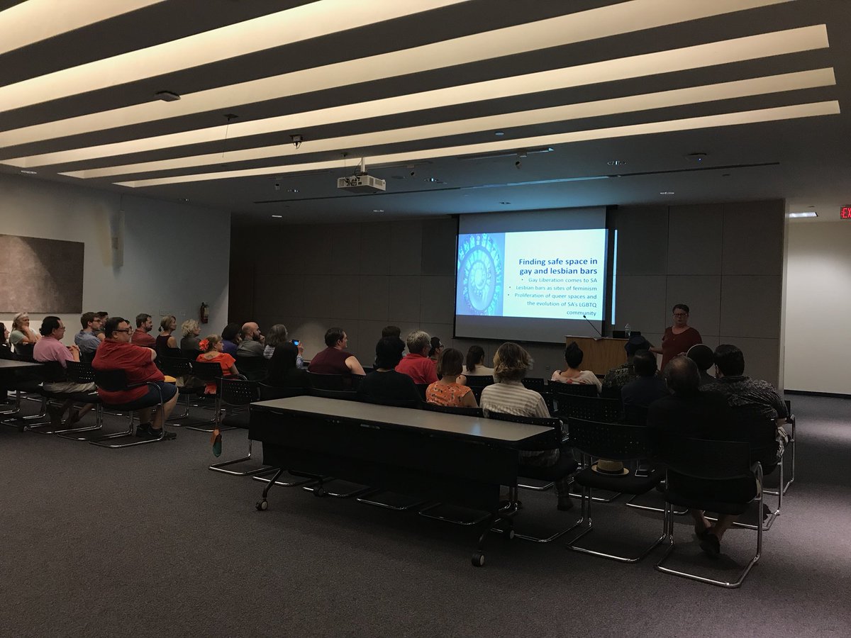 COSAequity's tweet photo. Thank you @UTSA_Libraries for tenaciously excavating and archiving the struggle, strengths, and contributions of LGBTQ+ communities in San Antonio.  These stories are an important part of our city’s history, present, and future. #Pride2018 🏳️‍🌈 https://t.co/z5kSduUK0y