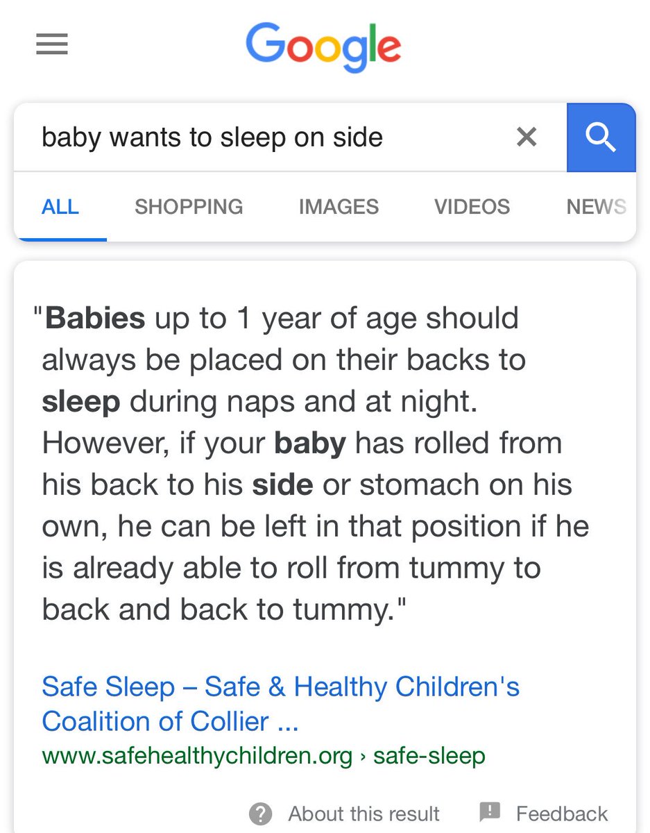 justmomit's tweet photo. Today I Googled: baby wants to sleep on side. 4.5 months and today she just decided thatβs how was wants to sleep. Iβm interested to see if she stays that way all night. #babysleep #newmom #igooglethings #justmomit https://t.co/CfYg95m4jz