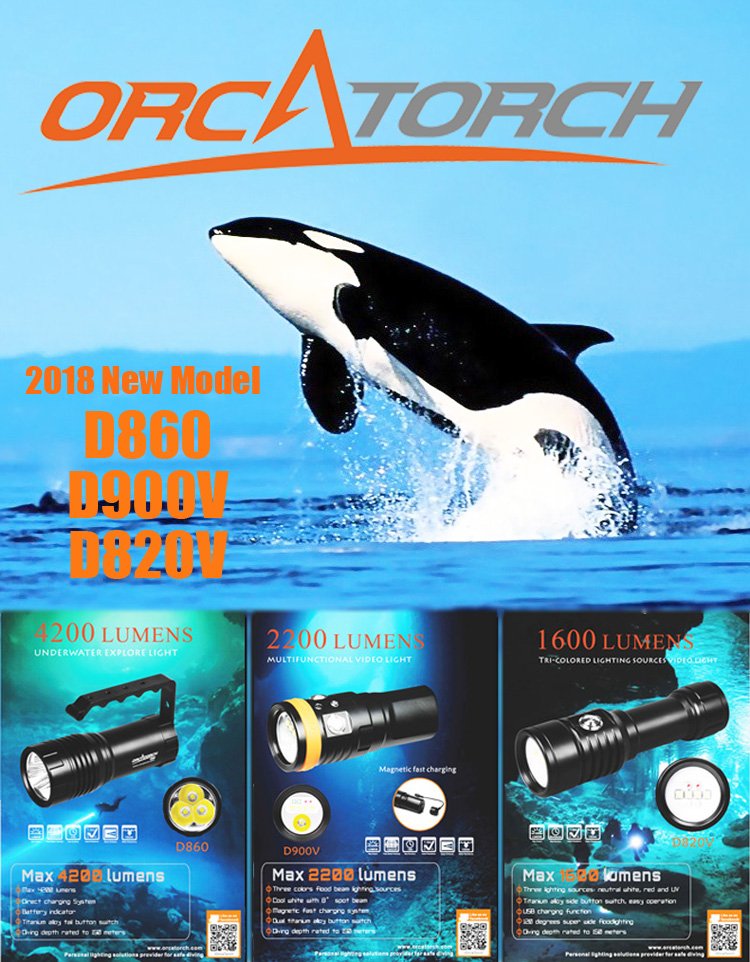Everything has its time and that time must be watched. The newest OrcaTorch dive lights in 2018~
