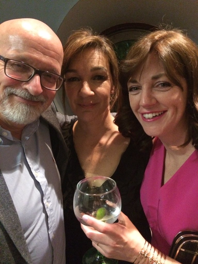 RoisinMcBrinn's tweet photo. What a night! Here's to my brilliant cast and the whole posse of #TheSnapper @GateTheatreDub ❤️❤️you all #dreamcomtrue #roddydoyle @SimonDelaneyEsq @HildaFayActor @_kategilmore @Niamh_Branigan @paulkeogan @SineadDiskin https://t.co/UIOTMOw4WK