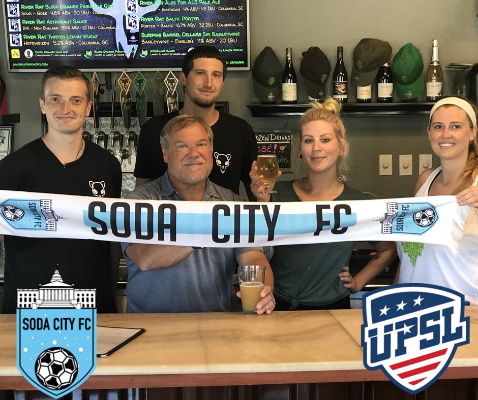 SodaCityFC's tweet photo. Could not be more excited about partnering with @RiverRatBrewery โ The 2018 Official Craft Beer sponsor of Soda City FC! https://t.co/ZGEJpqoX1Q