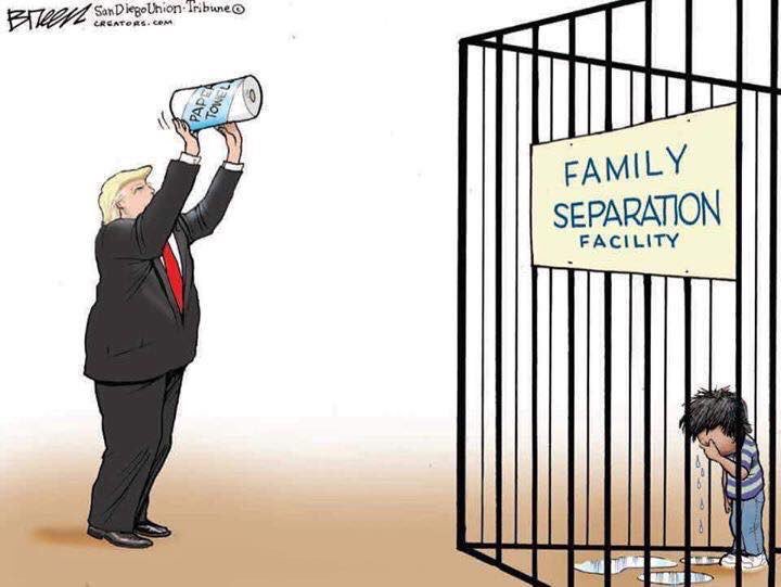 hernandezcha's tweet image. Aunque no lo admitan, asumo que los que le rieron las gracias al Presidente bufón en PR, sienten vergüenza interior por su trato a los niños latinos. ¡Su silencio los condena!