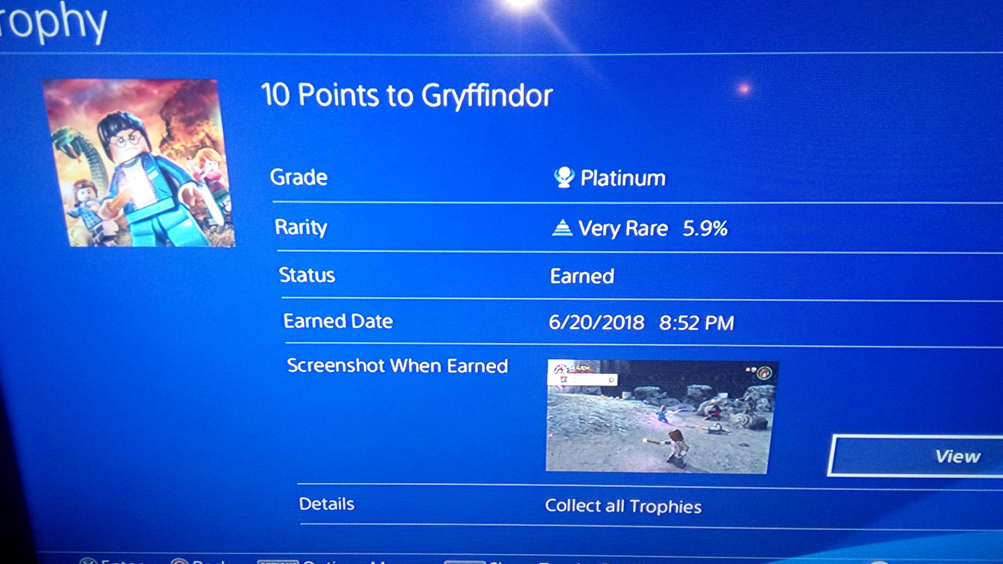 Kevin Perine on X Just earned the Lego Harry Potter Years 5 7 platinum trophy I now have 25 platinum trophies all together https t DnWi25aHa6 X