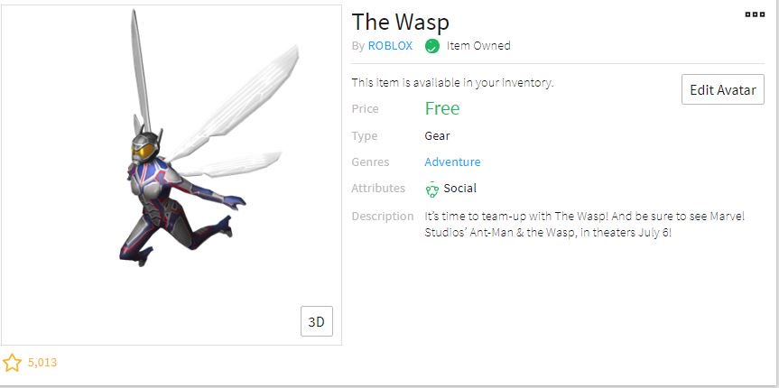 The Divisions On Twitter Ok Guys The Wasp Gear Is Here On Roblox