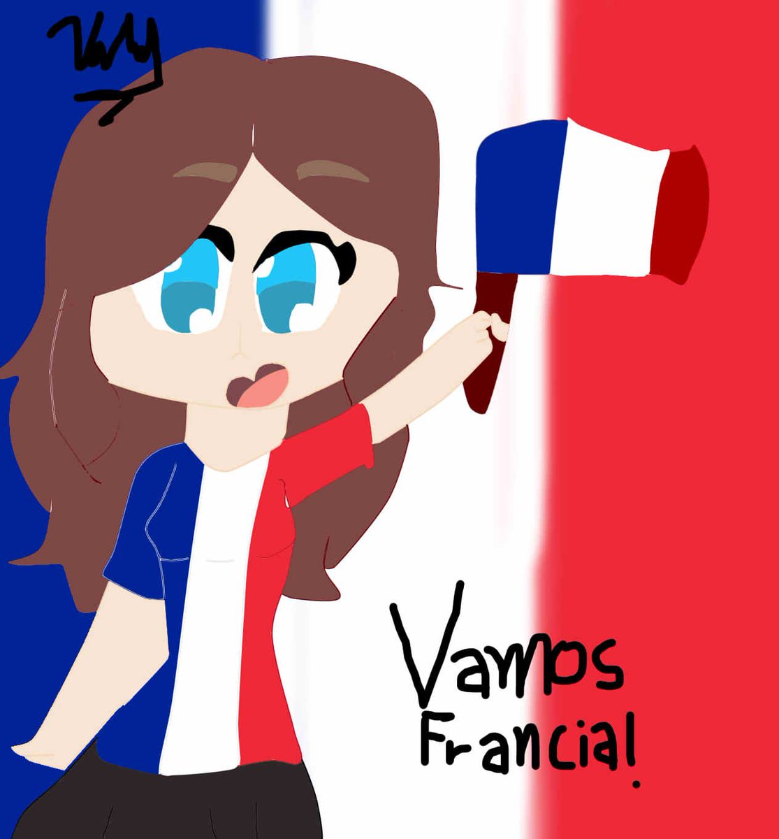 Valen_Gameplay's tweet photo. Hice el primer dibujo del mundial #FranciavsPerú https://t.co/tCizZELr4J