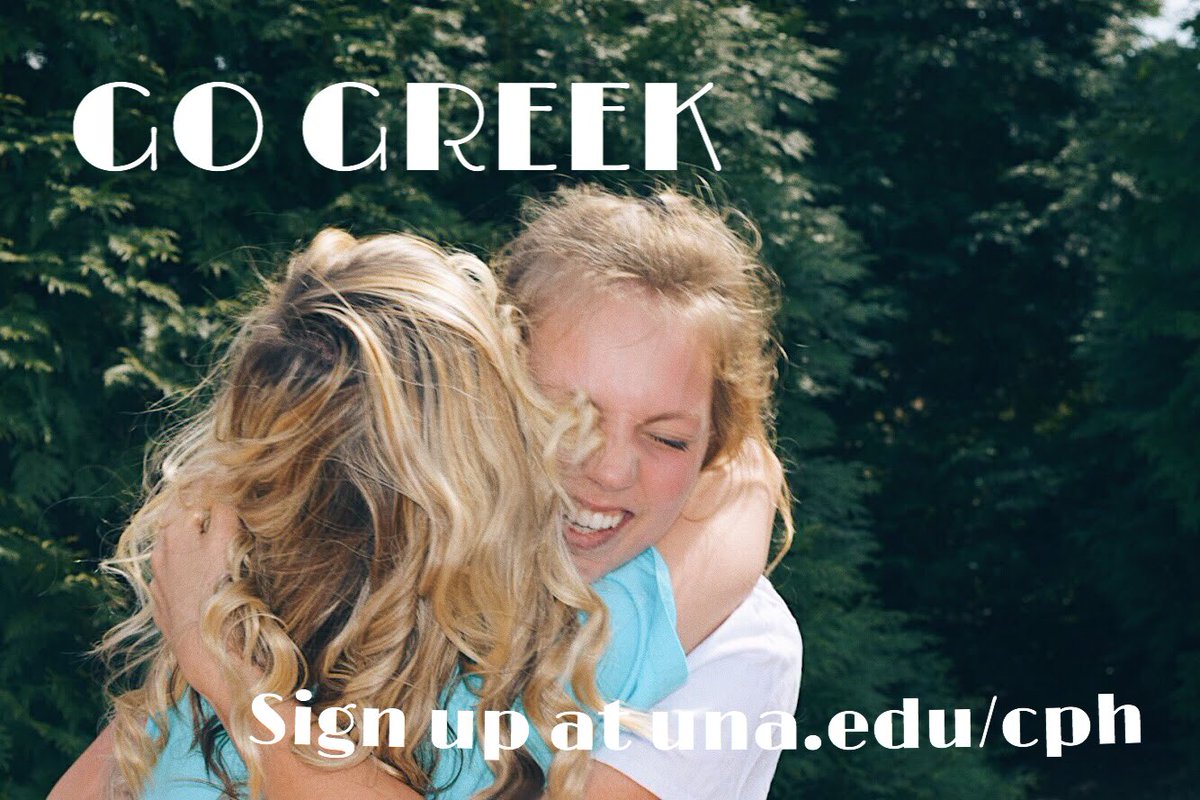 Go Greek to find your forever home 💙 Head on over to una.edu/cph to sign up!