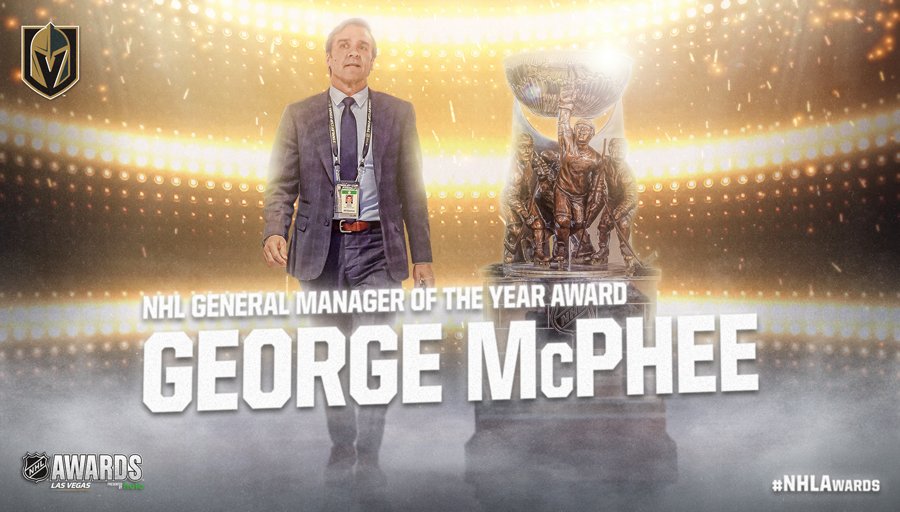 No one expected that season, now everyone expected this award. George McPhee is the NHL's General Manager of the Year. #NHLAwards