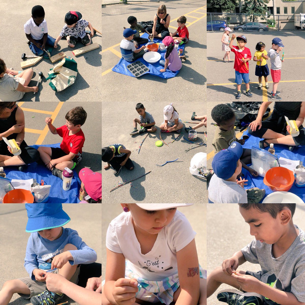 There was absolutely no fun had today!  #cupcakemaking #outdoorbaking #windchimes #hammering #bubbles #outdooreducation #kindergartenrocks