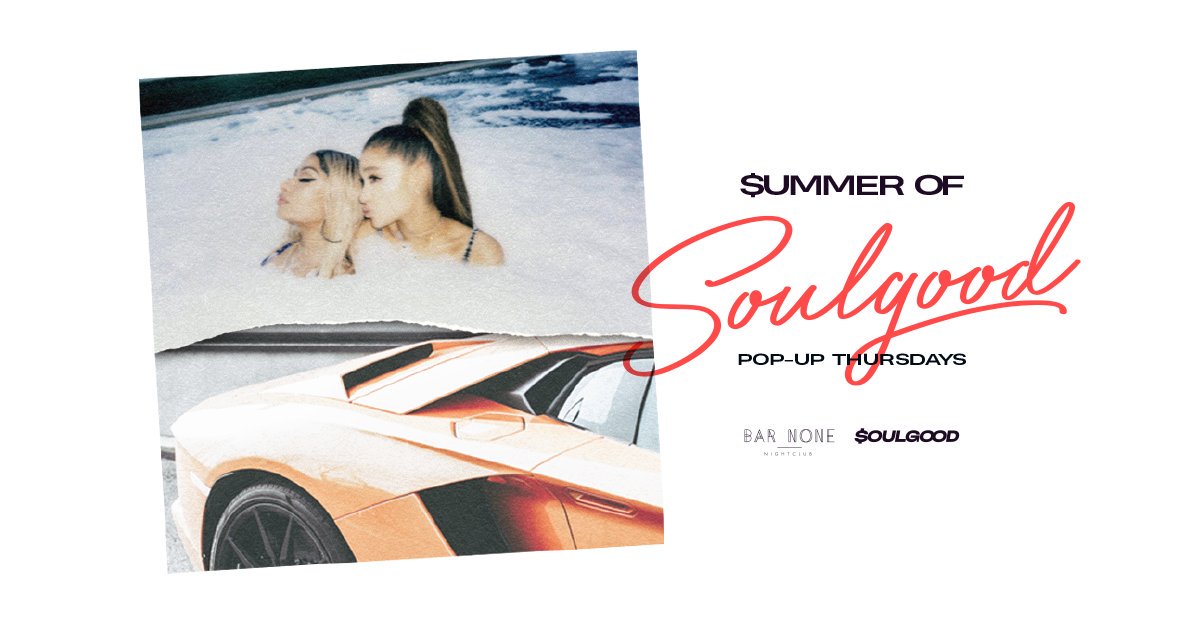 SoulgoodEvents's tweet image. It pops up this Thursday evening! Join us for the #SummerOfSoulgood @BarNoneClub. FREE Guestlist available via soulgoodevents.com ✌🏼/ 11pm-2am