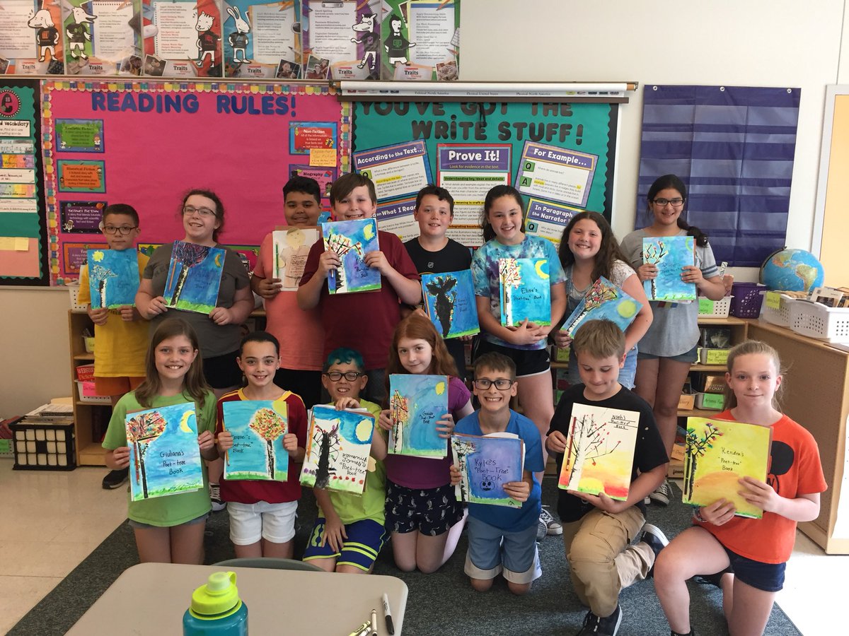 bonsignore_mary's tweet photo. Made our Covers for our “poet-tree” books!  @MWSchool @MWTigerPTO https://t.co/ImqiokuowI
