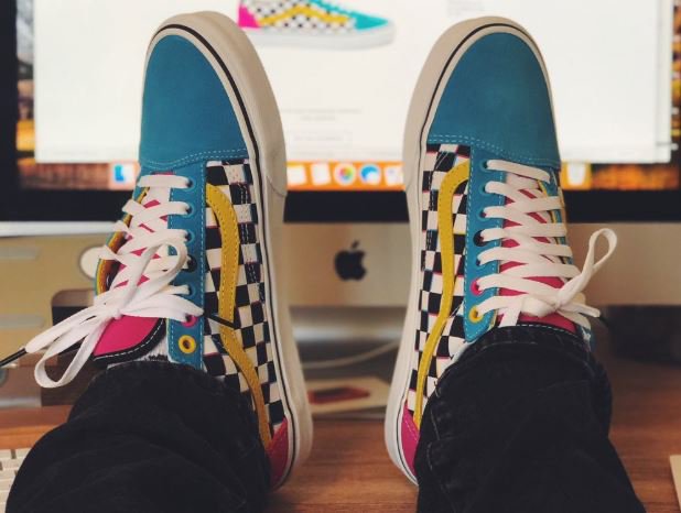 vans old skool checkerboard multicolour