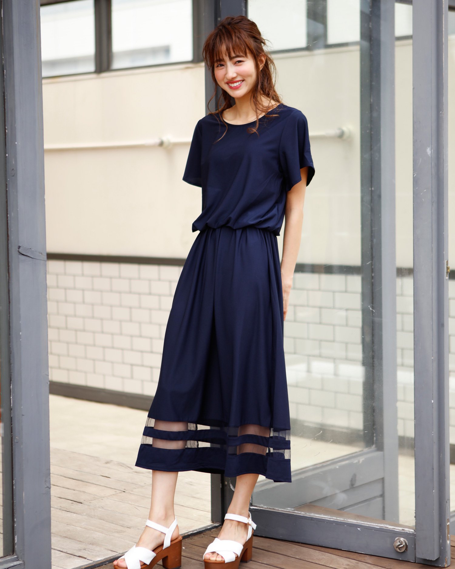 Ingni Store イング公式 Twitterren 再入荷情報 裾シアーマキシワンピース 3 900 2 900 毎年大人気のマキシワンピ 裾のさりげない透け感がポイントで シンプル過ぎないのが ぺたんこシューズでも ヒールサンダルでも 足元を選ばないデザイン