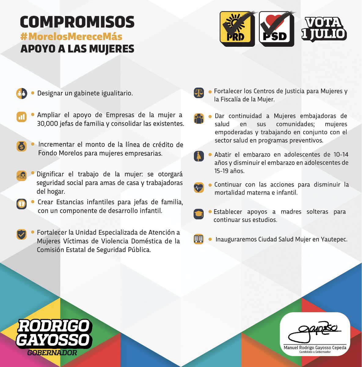 rodrigogayossoc's tweet photo. Las mujerestendrán un papel importante y serán parte clave del gabinete.
• Ampliar el apoyo de Empresas de la mujer a30 mil jefas de familia.
• Incrementar el monto de la línea de crédito deFondo Morelos para mujeres empresarias.
#MorelosMereceMás
#DebateMorelos https://t.co/GLostFh7bC