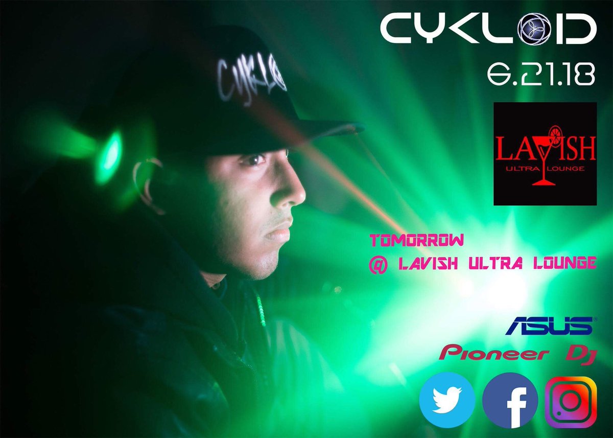 cykloidmusic's tweet photo. LC’S EDM DJ IS BACK! TOMORROW NIGHT AT LAVISH ULTRA LOUNGE! ❤️🎧🔥 KICK OFF YOUR THIRSTY THURSDAY & WEEKEND 👻 #cykloid #djcykloid #lavishultralounge #LasCruces https://t.co/DITnR0JZdr