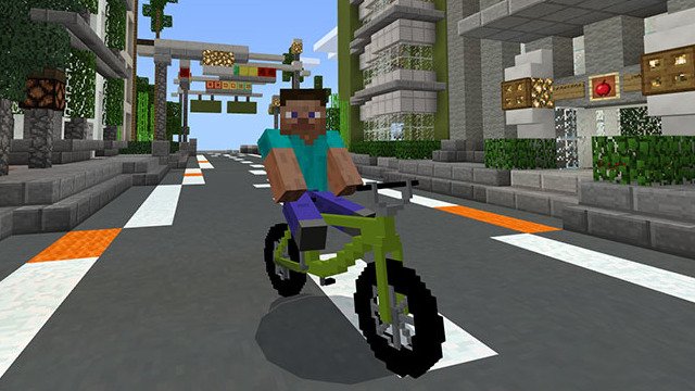Ride a bike in Minecraft using "Bike Addon" by <a href="/Nogard_YT/">Nogard</a> 
minecraftreactor.com/addons/bike-ad…