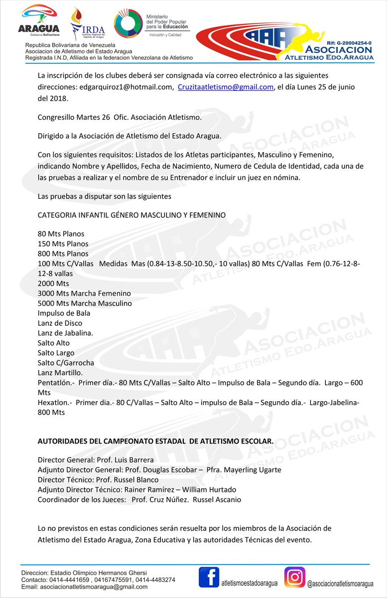 ASOCIACIONATLETISMOARAGUA (@asociacionatle1) on Twitter photo 