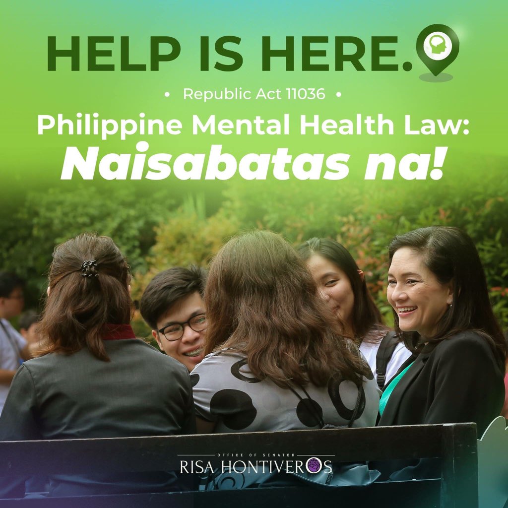 giasison's tweet image. It’s official Pilipinas! We now have a Philippine Mental Health Law. More people helped as we progress in healthcare. Panalo tayo Pilipinas! Maraming salamat sa mga lumaban! #HelpIsHere #MoveForMH