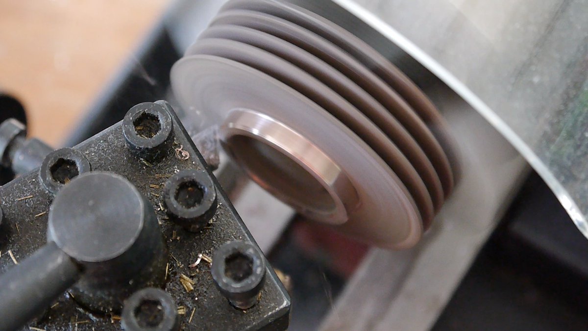 iro3d_com's tweet photo. Today we have tried to post-process our 3D printed copper-iron heat exchanger on a lathe.  As expected, copper-iron is easily machinable.  🙂 https://t.co/ap7Mzlcfoo