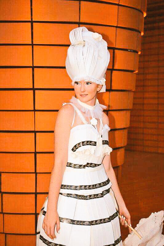 EdelweissDG's tweet photo. Upcycled couture inspired by architecture of Rococo era. #Fashion show hosted by @OperaCarolina at @thebechtler #arthistory #avantgarde https://t.co/3m2fnXuyyo