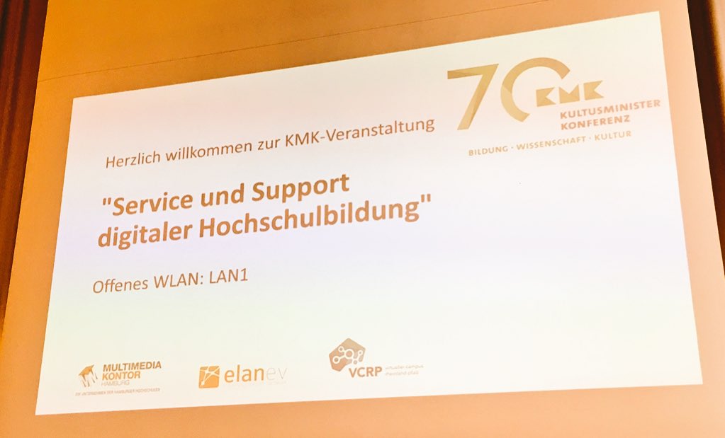 kadewe's tweet photo. Heute KMK-Veranstaltung zu „Service und Support digitaler Hochschulbildung“ #kmkDigital https://t.co/sOnJAQQ7AE