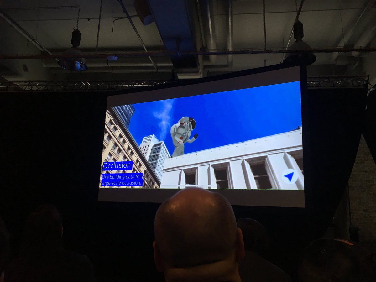GFngr's tweet image. World scale occlusion via @Mapbox data looks quite powerful and useful but what’s the LOD of the single buildings and textures for the use in #vr Thanks to @MiroTwit and @AbhishektripMe 
#uniteberlin #mapdata #maps #navigation #ux #ar