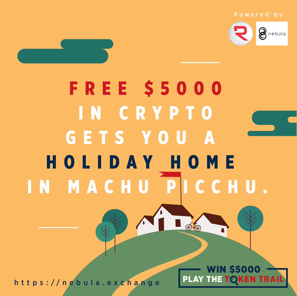 Nebula_Exchange's tweet photo. The #TokenTrail is where your trail ends at a holiday home. Register yourself, crack the clues and open a wallet with 500k RLX in it. Are you ready to play the Token Trail?
#Airdrop #FreeCrypto @Nebula_Exchange @RelexTalk https://t.co/aRE1pPhfwr