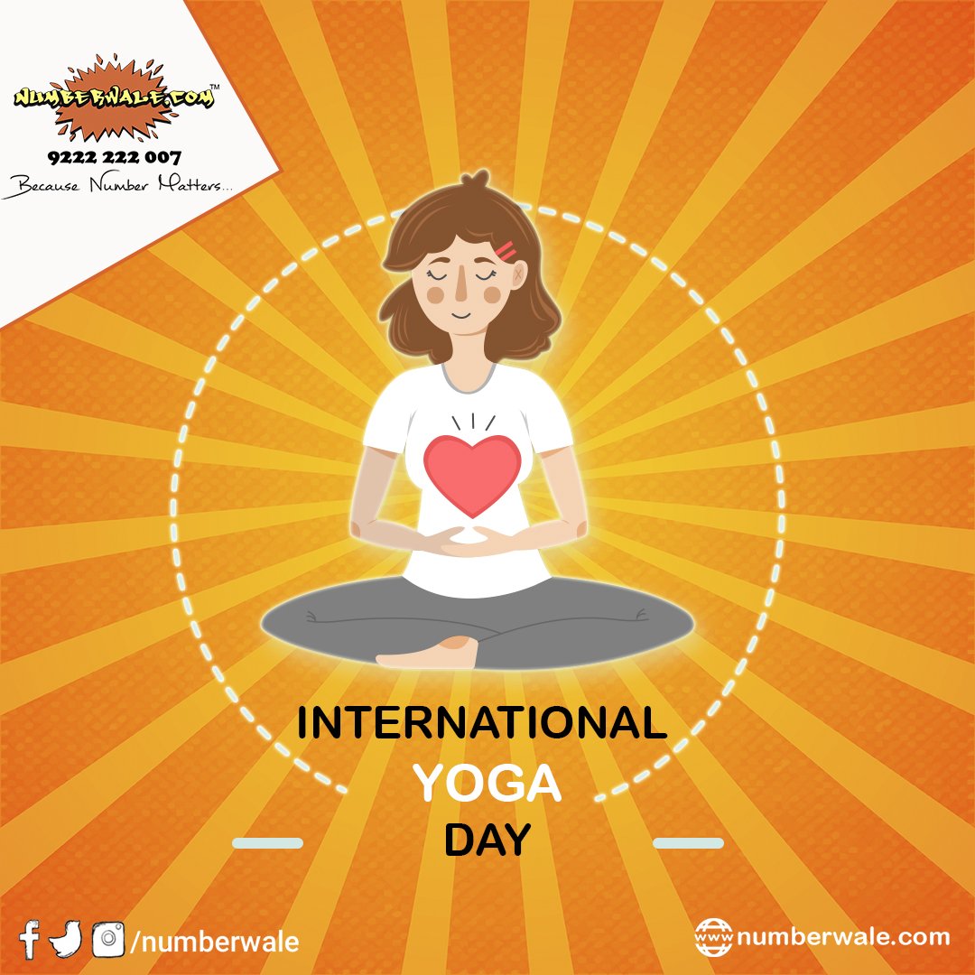 Numberwale's tweet photo. Greetings of #WorldYogaDay to all of you. Yoga is a blissful and wonderful gift to everyone. Practice Yoga. Be healthy. Celebrate Life.

https://t.co/WaIEBlsxLJ

#InternationalYogaDay2018 #Numberwale #BecauseNumberMatters #VIPNumbers #PremiumNumbers #IVR #VirtualReceptionist https://t.co/AYYop42W1I