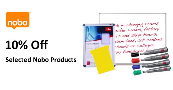 BryanSRyan's tweet photo. We have 10% off selected Nobo whiteboards &amp; products. @noboeurope https://t.co/h9IFqklMN5 #officesupplies https://t.co/Ou7Wx51lzn