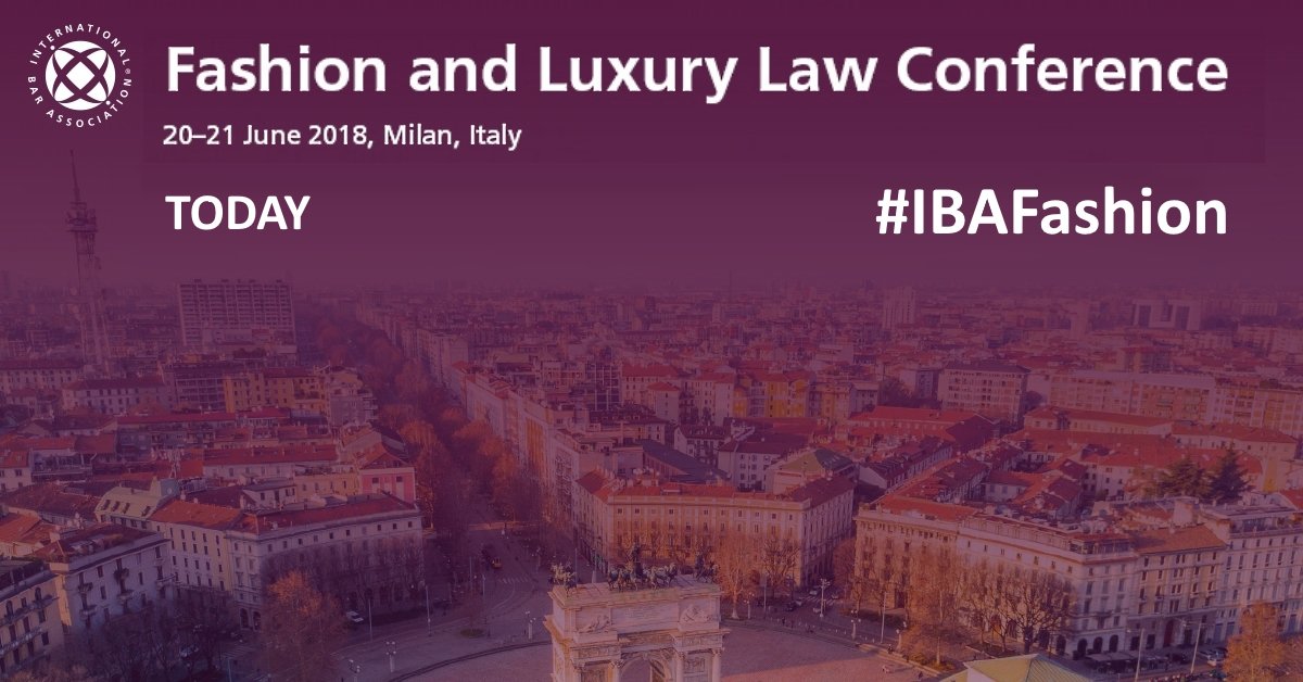 IBAevents's tweet photo. .@IBAevents Fashion and Luxury Law Conference is being held in #Milan, Italy TODAY: 20-21 June 2018 - This essential conference will focus on #legal hot topics of #FashionLaw and #LuxuryLaw https://t.co/ZawH3RT2Ew #IBAFashion https://t.co/mkQSLI8yf0