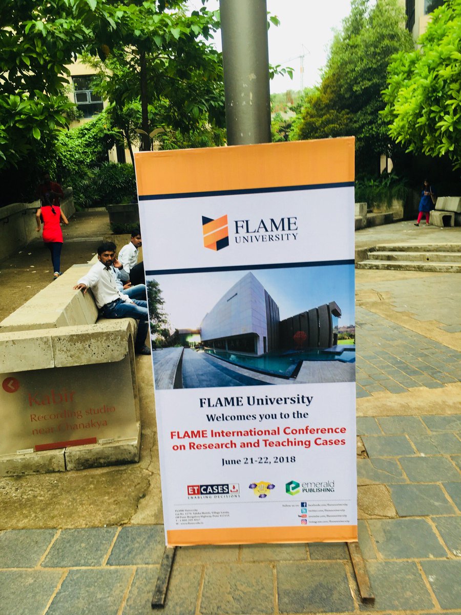 Dwari1008's tweet photo. FLAME School of Business is Proud to present the 3rd FLAME International Conference on Research and Teaching cases at @FLAMEUniversity @tejaspatani @yorkuniversity @IndianaUniv @ETCases #Teaching #Learning #LifeOfDean https://t.co/NXkYjgoJm4