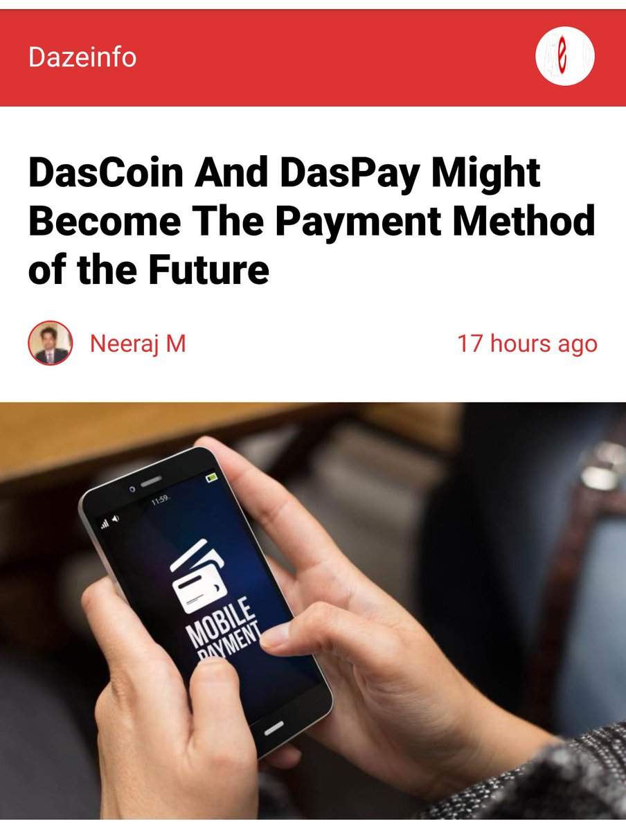 Tomovka81's tweet photo. The payment method https://t.co/GnJxnRSrZ3
#CurrencyOfTrust #DasCoin #DasWallet #NetLeaders #DasPay #DasFinancial #DasPayments #Cryptocurrency #Blockchain #Crypto
Join here & register:
https://t.co/5ECqs7JQmP https://t.co/5RnCG6l40C